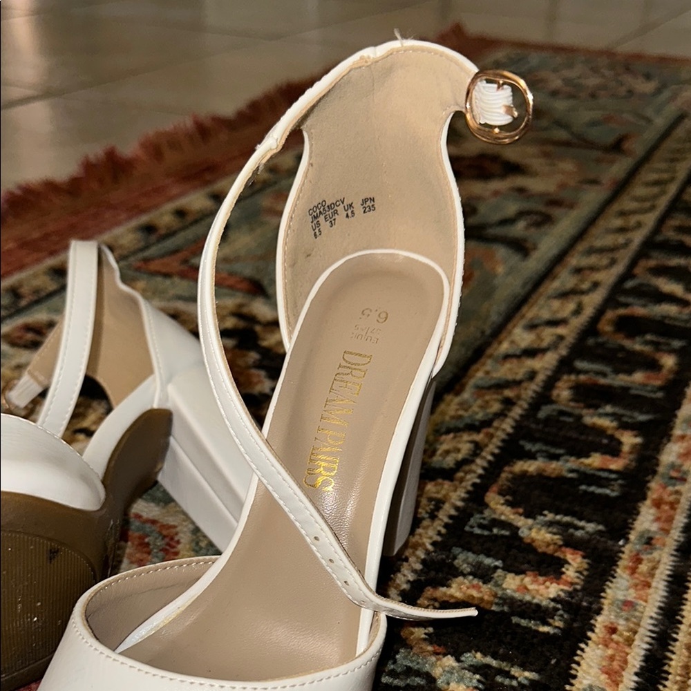 Dream Pairs White Slingback Heels - Picture 4 of 6